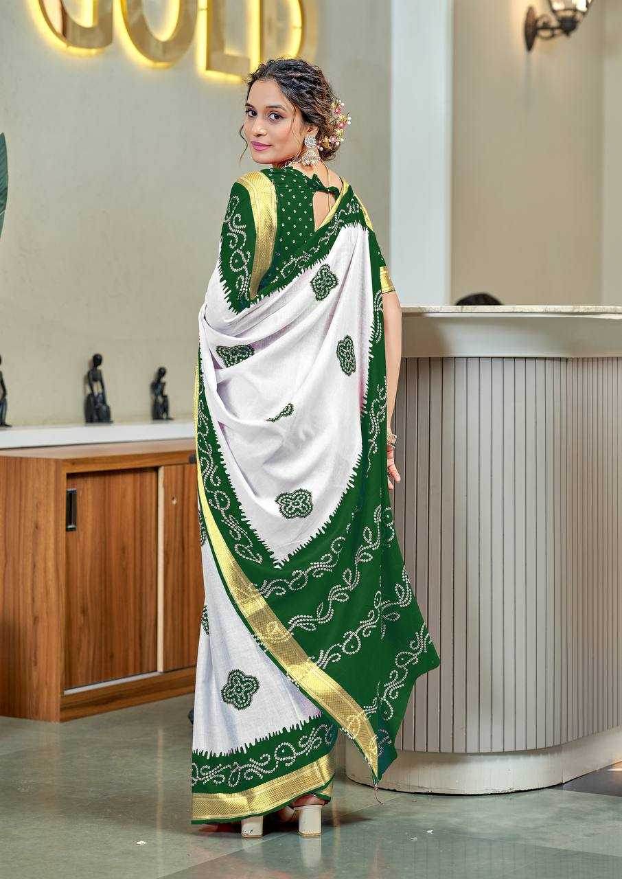 Bandhani Printed Cotton Sarees - MYLUXURY LANE ENTERPRISE